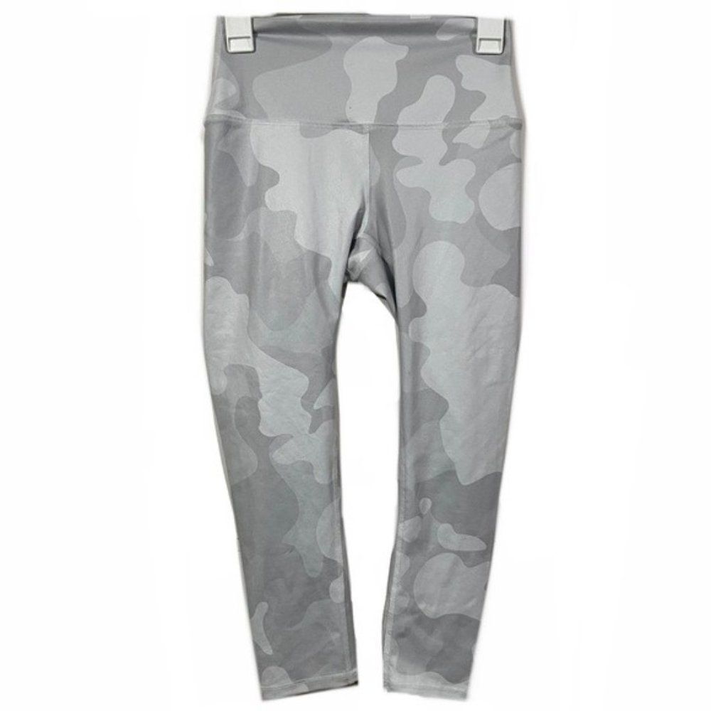 Alo Yoga White Camo High Waisted Active Capris